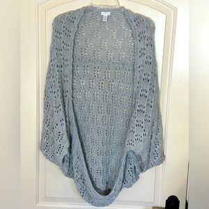 Chico’s Crochet Cocoon Shrug Sweater Silver Gray - Large / Extra Large